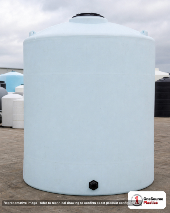 Norwesco 6500 Gallon Vertical Liquid Storage Tank. Manufacturer part number N-40232.