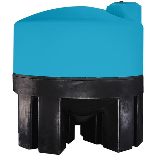 Norwesco 1600 Gallon 30 Degree HDPE Cone Bottom Tank with Poly Stand in White
