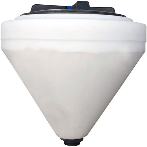 Chem-Tainer 75 Gallon 60 Degree Plastic Cone Bottom Inductor Tank