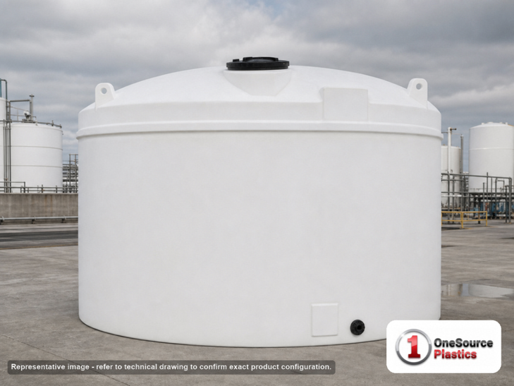 Snyder Industries 10500 Gallon HDPE Vertical Liquid Storage Tank with ASTM Certification. 10500 gallon capacity