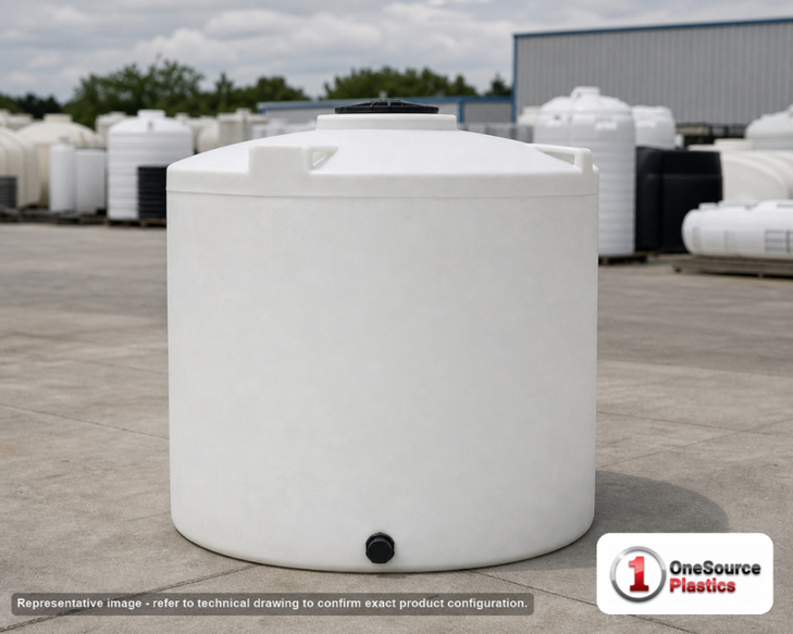 Snyder Industries 1300 Gallon HDPE Vertical Liquid Storage Tank with ASTM Certification. 1300 gallon capacity; Polyethylene
