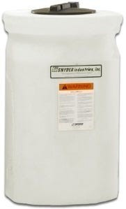 Snyder Industries 150 Gallon Plastic Vertical Double Wall Liquid Chemical Storage Tank in White