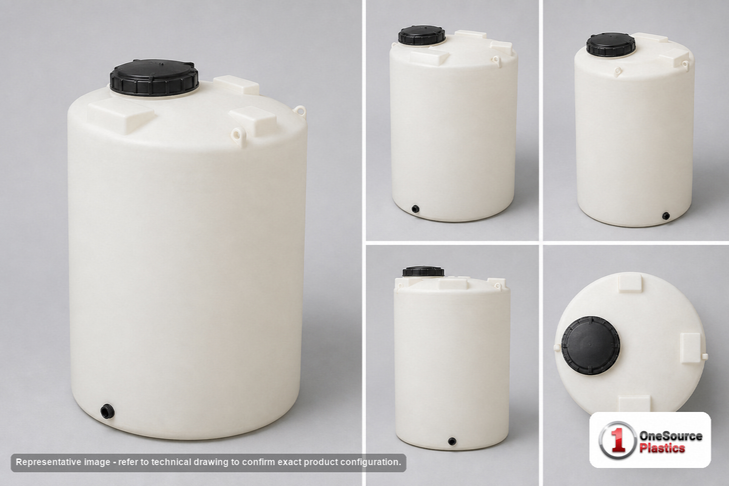 Chem-Tainer 1500 Gallon HDPE Vertical Liquid Storage Tank