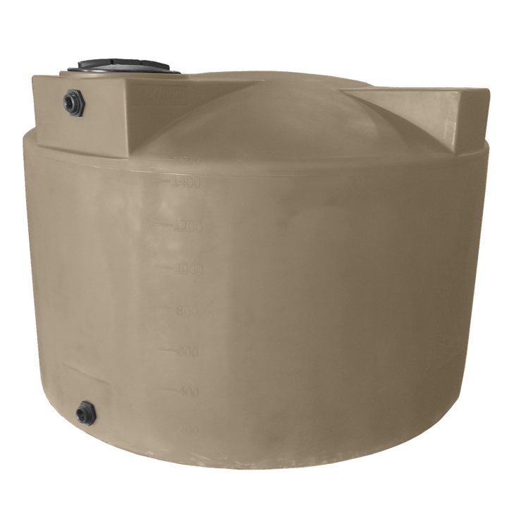 LOCKED - Bushman 1500 Gallon Mocha Vertical Water Storage Tank