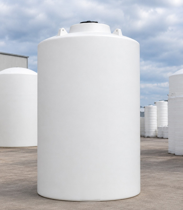 Snyder Industries 18800 Gallon HDPE Vertical Liquid Storage Tank - white, polyethylene, 165" dia x 242" H