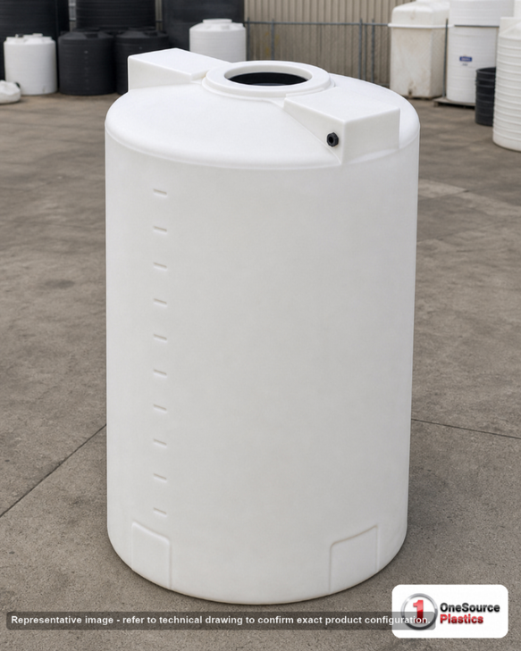 Snyder Industries 200 Gallon HDPE Vertical Liquid Storage Tank with ASTM Certification. 200 gallon capacity; Polyethylene