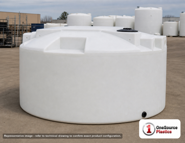 Snyder Industries 2000 Gallon XLPE Vertical Liquid Storage Tank with ASTM Certification. 2000 gallon capacity; Cross Linked