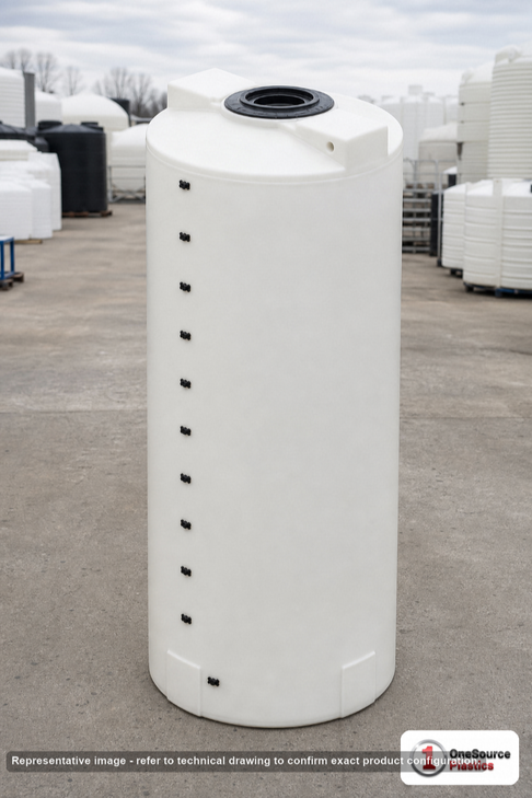 Snyder Industries 250 Gallon HDPE Vertical Liquid Storage Tank with ASTM Certification. 250 gallon capacity; Polyethylene