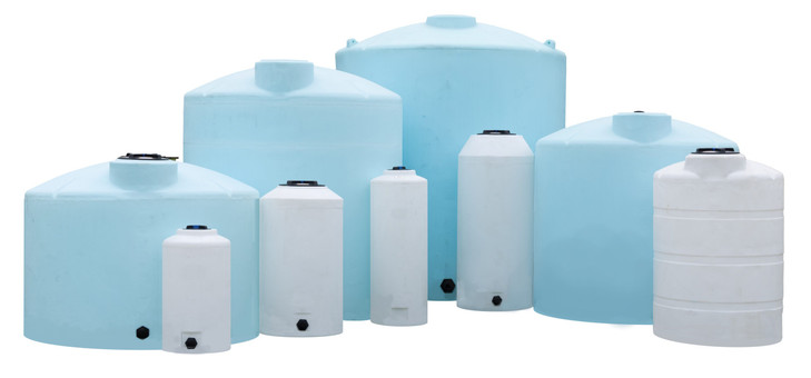 Norwesco 2500 Gallon Vertical Storage Tank in Blue
