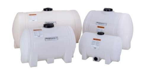 Snyder Industries 30 Gallon Plastic Horizontal Leg Tank in White