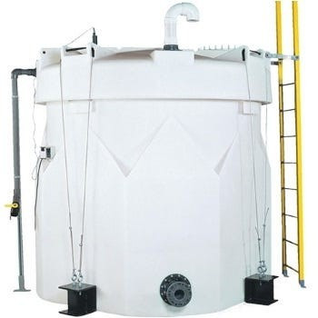 Snyder Industries 3000 Gallon Vertical Double Wall Liquid Storage Tank in White- WV