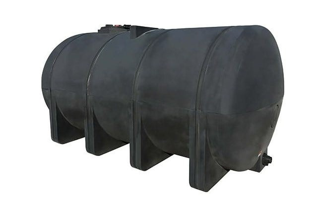 Norwesco 3250 Gallon HDPE Horizontal Elliptical Leg Tank in Blue