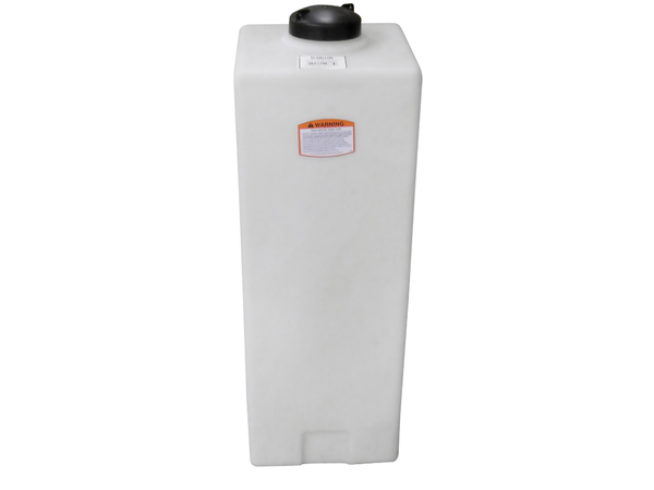 Norwesco 35 Gallon Plastic Portable Flat Bottom Utility Tank in White Without Fitting