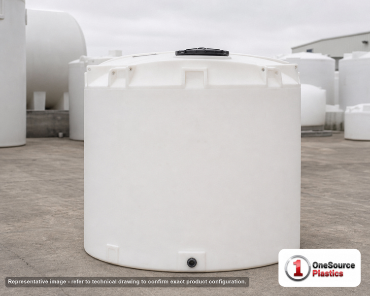 Snyder Industries 6000 Gallon HDPE Vertical Liquid Storage Tank with ASTM Certification. 6000 gallon capacity; Polyethylene