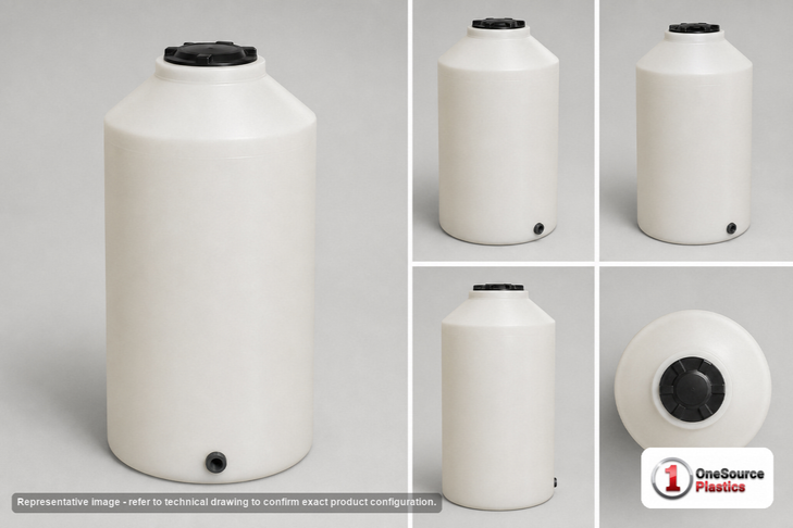 Chem-Tainer 65 Gallon HDPE Vertical Liquid Storage Tank