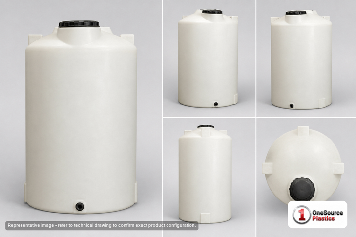 Chem-Tainer 850 Gallon HDPE Vertical Liquid Storage Tank