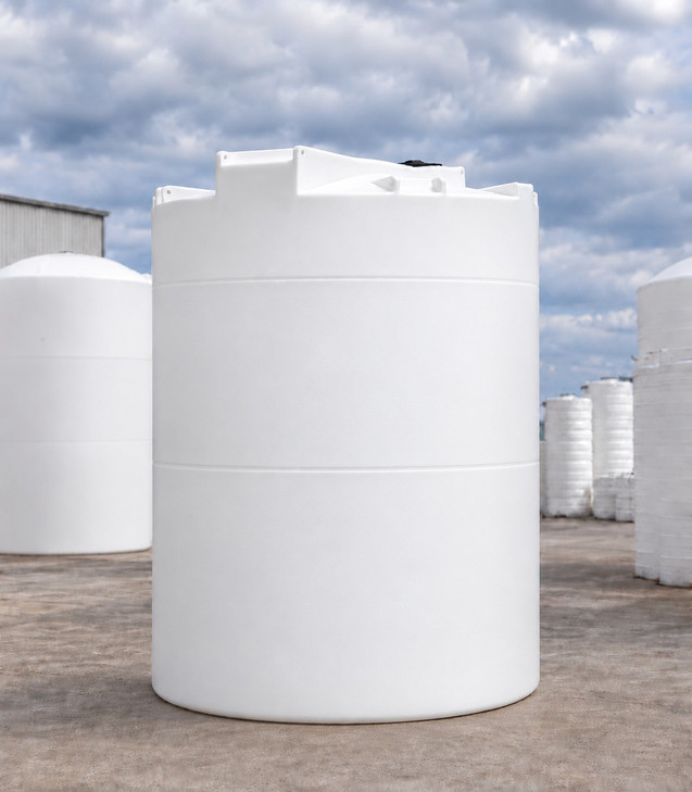 Snyder 8500 Gallon White 1.5 SG Vertical Tank, 120 in dia, no fitting, OneSource Plastics yard