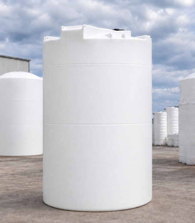 Snyder Industries 9500 Gallon White 1.9 SG Vertical Liquid Storage Tank - polyethylene, 120" dia x 215" H