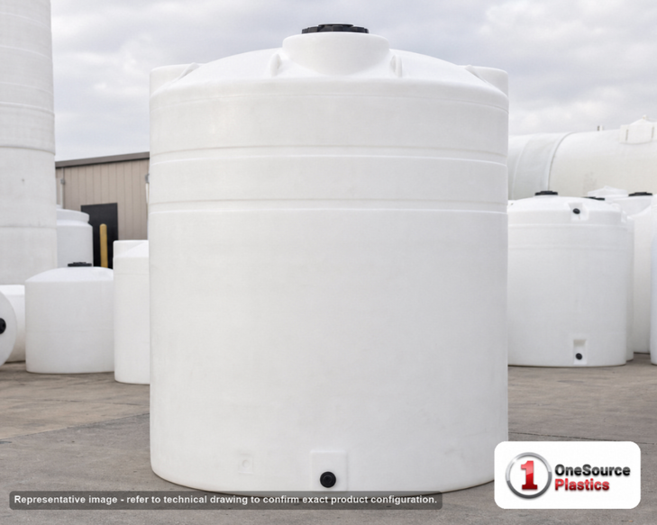 Snyder Industries 6500 Gallon XLPE 1.9 S.G. Vertical Liquid Storage Tank with ASTM Certification. Cross Linked Polyethylene