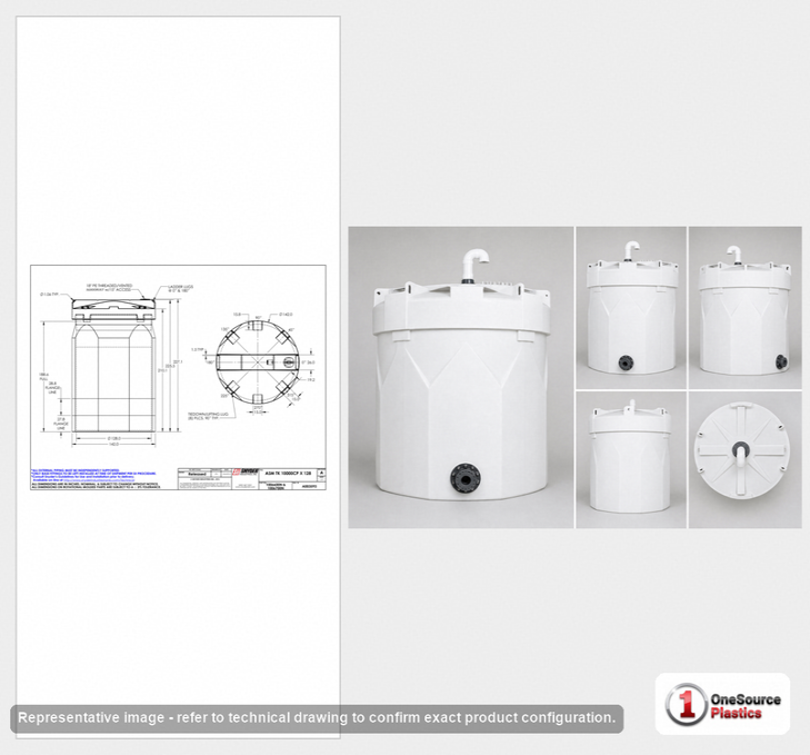 Snyder Industries 10,000 Gallon HDLPE Captor Double Wall Liquid Storage Tank