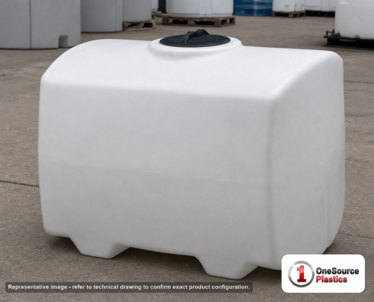 Norwesco 50 Gallon Plastic Pest Control Operator Tank in White. Polyethylene; White; 23" H x 19" W x 38" L.