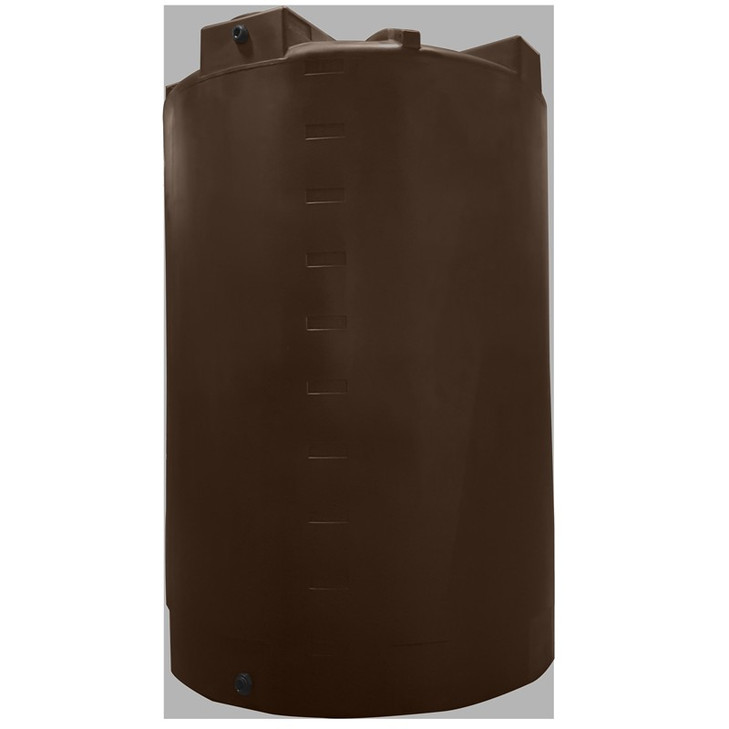 Bushman 5000 Gallon Plastic Vertical Water Storage Tank in Dark Brown