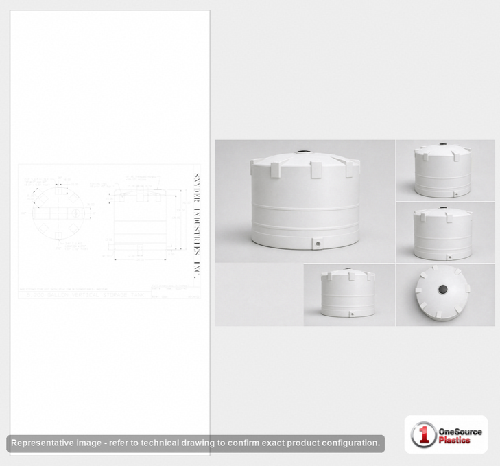 Snyder Industries 6200 Gallon Plastic Vertical Liquid Storage Tank