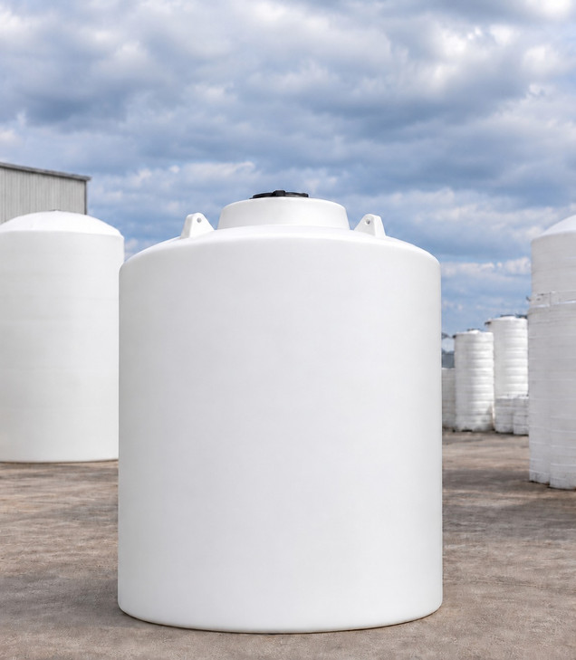 Snyder 13800 Gallon White 1.35 SG Vertical Tank, 165 in dia, no fitting, OneSource Plastics yard