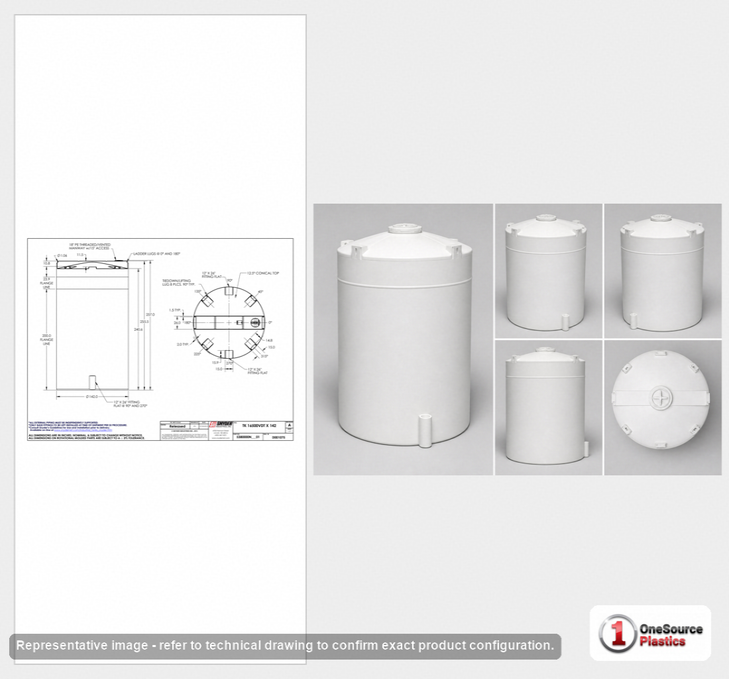 Snyder Industries 16500 Gallon HDPE Vertical Liquid Storage Tank with ASTM Certification