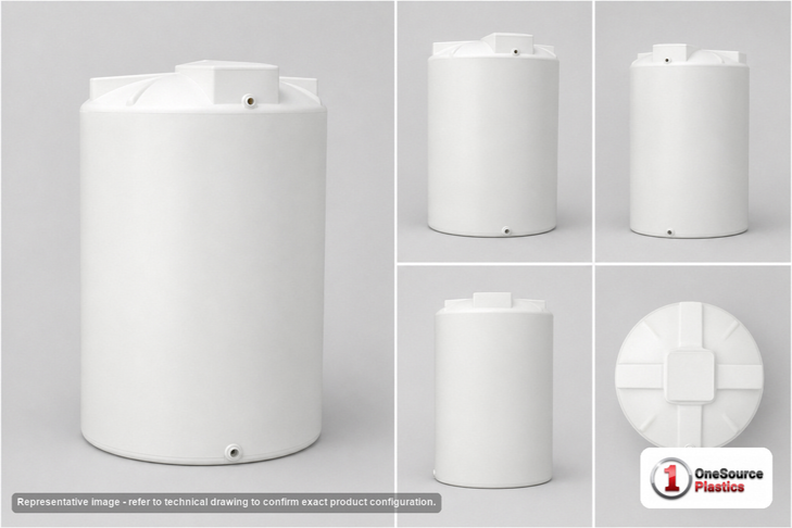 Chem-Tainer 4000 Gallon ChemTainer Plastic Water Storage Tank in White