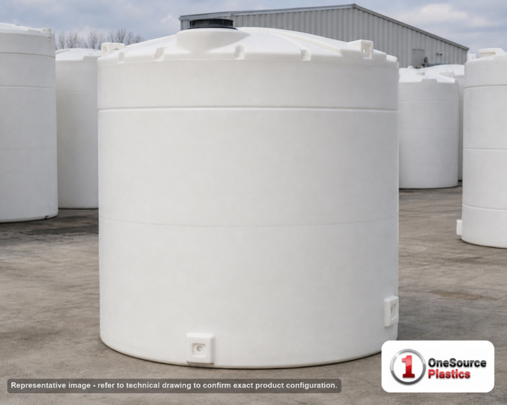 Snyder Industries 7900 Gallon HDPE Vertical Liquid Storage Tank Opaque for Sodium Hypo. High Density Linear Polyethylene