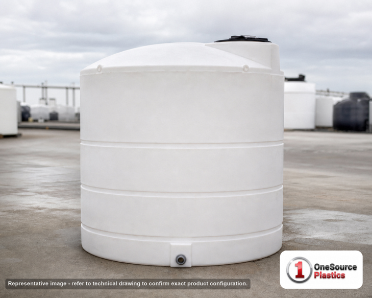 Snyder Industries 3650 Gallon HDPE Vertical Liquid Storage Tank with ASTM Certification. High Density Linear Polyethylene