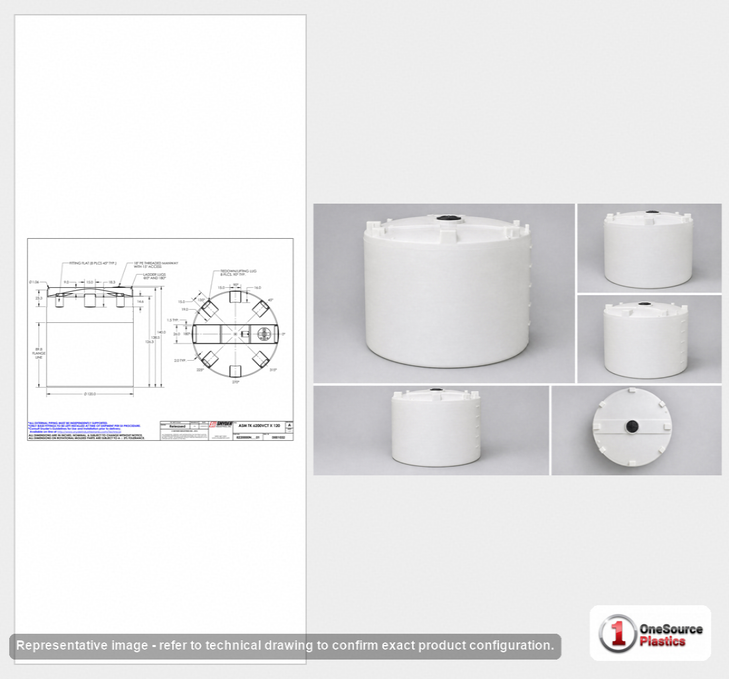 Snyder Industries 6200 Gallon HDPE Vertical Liquid Storage Tank with ASTM Certification