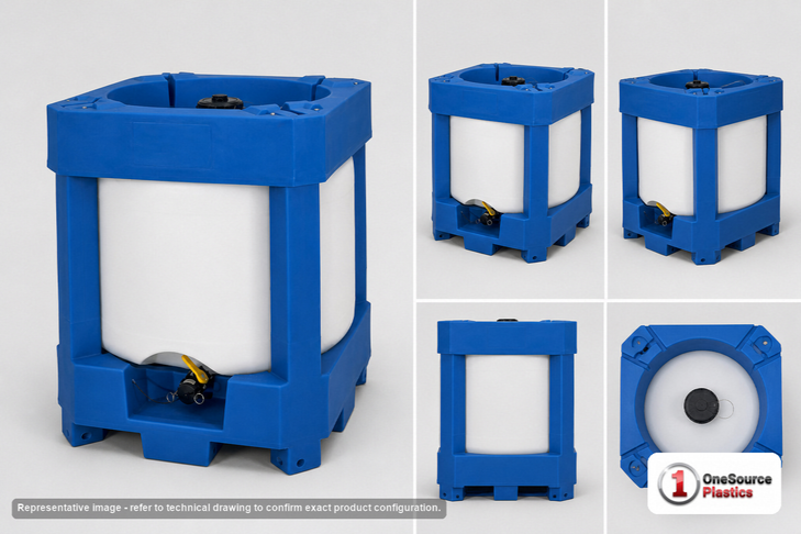 Snyder Industries 220 Gallon HDPE Ultratainer Stackable IBC Tote Tank