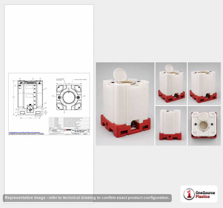 Snyder Industries 330 Gallon HDPE Stackable IBC Tote Tank