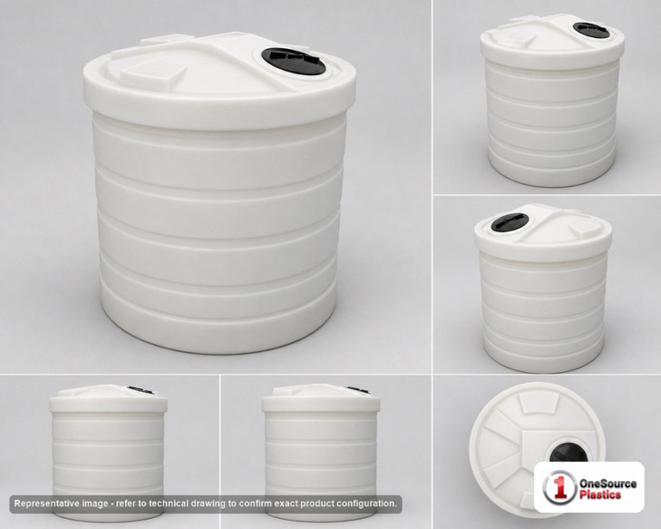 Chem-Tainer 350 Gallon Plastic Vertical Double Wall Liquid Chemical Storage Tank