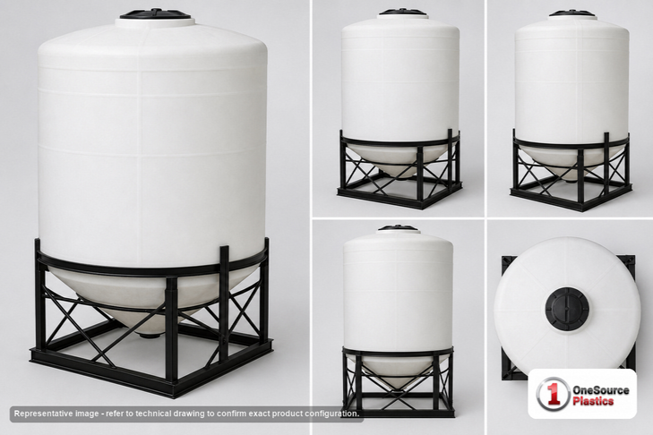Snyder Industries 3600 Gallon 15 Degree Plastic Cone Bottom Tank