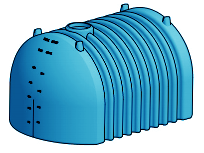 Norwesco 4200 Gallon HDPE Hauling Flat Bottom Utility Tank in Blue