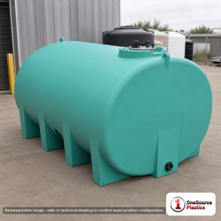 Enduraplas 1100 Gallon Plastic Vertical Liquid Storage Tank in Faint Green. Polyethylene; Green; 97" H x 60" W x 60" L.