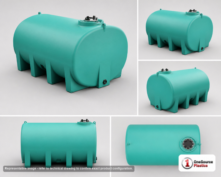 Enduraplas 1100 Gallon Plastic Vertical Liquid Storage Tank in Faint Green