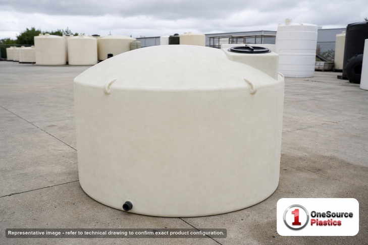 Chem-Tainer 1150 Gallon Plastic Vertical Liquid Storage Tank. 1150 gallon capacity; Polyethylene; 57" H x 86" W x 86" L