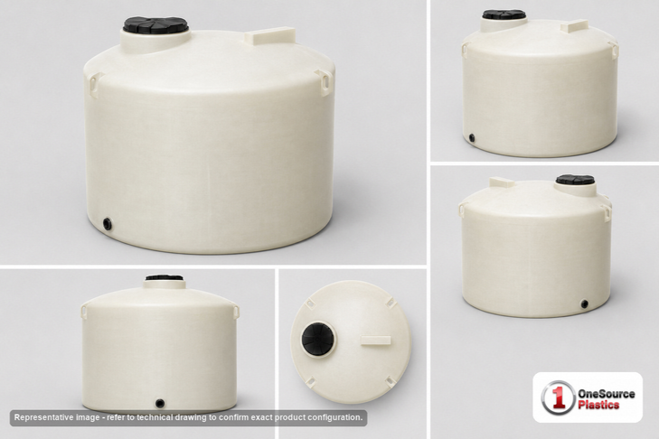 Chem-Tainer 1550 Gallon Plastic Vertical Liquid Storage Tank