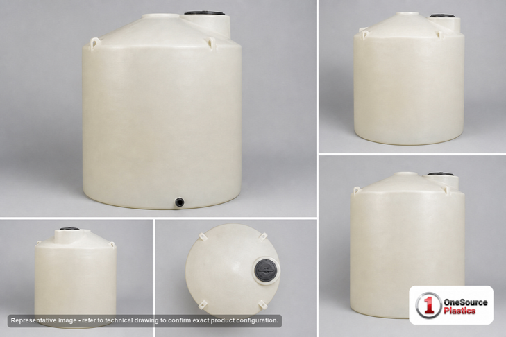 Chem-Tainer 2150 Gallon Plastic Vertical Liquid Storage Tank