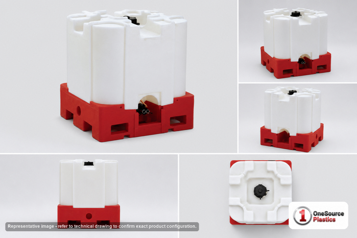Snyder Industries 220 Gallon HDPE Stackable IBC Tote Tank
