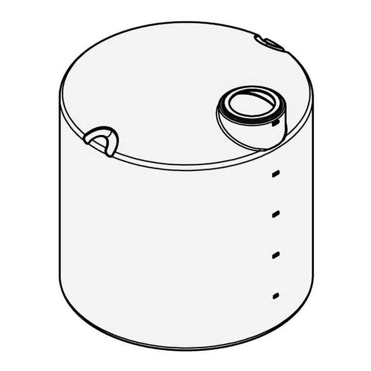 Snyder Industries 2500 Gallon 30 Degree HDPE Cone Bottom Tank in White
