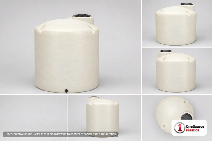 Chem-Tainer 500 Gallon Plastic Vertical Liquid Storage Tank