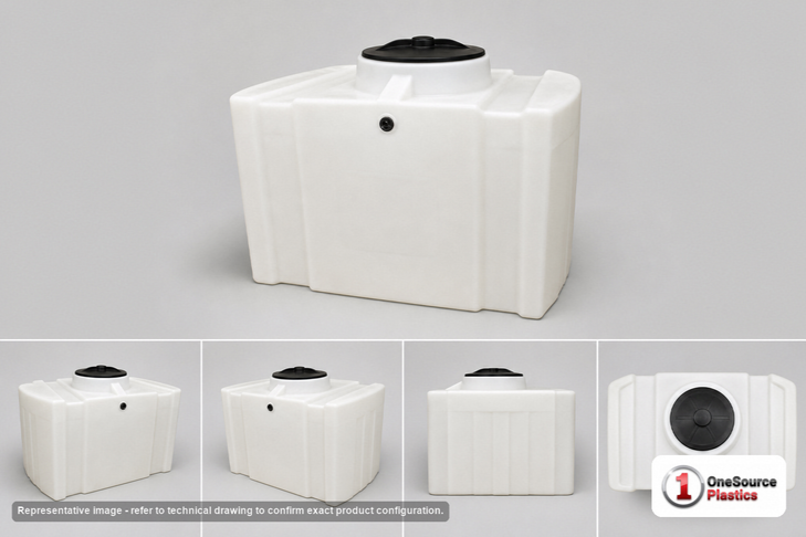 Chem-Tainer 70 Gallon Plastic Portable Utility Tank in White