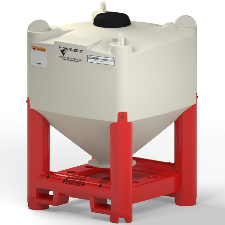 Snyder Industries 80 Cubic Foot Capacity 45 Degree Plastic Cone Bottom Dry Hopper Bin