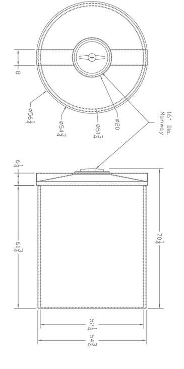 Chem-Tainer 100 Gallon Chem-Tainer Cone Bottom Tank with Poly Stand