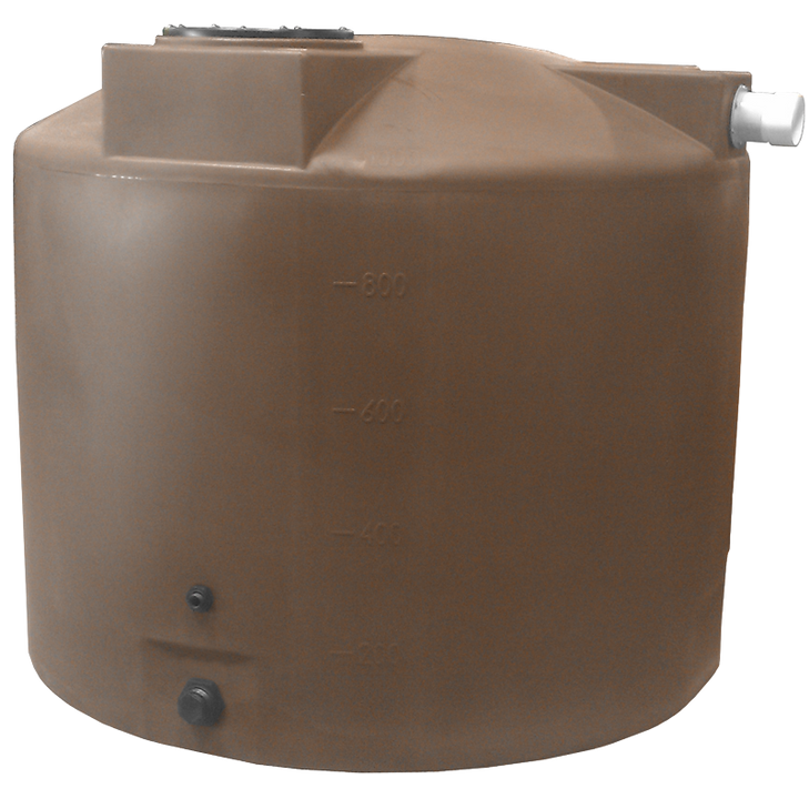 Bushman 1000 Gallon Dark Brown Vertical Water Storage Tank